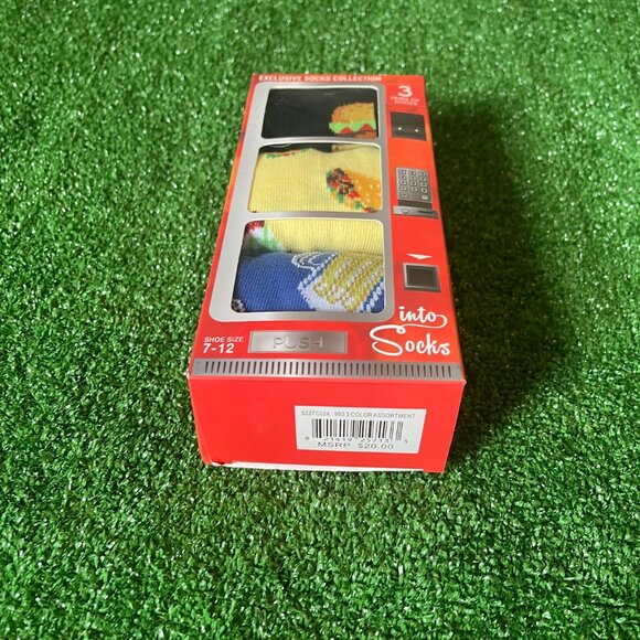 Into Socks Vending Machine Novelty 3 Pairs Pack Gift Box Socks Size 7-12 NEW - Picture 12 of 16